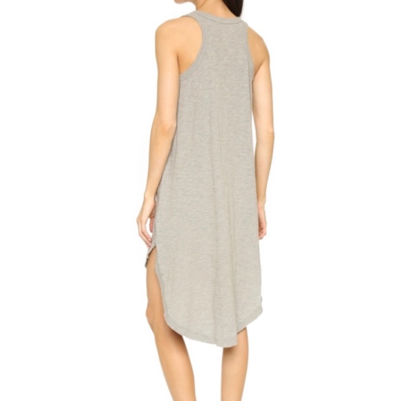 Wilt Slub Shirttail Heather Grey Tank Dress - Picture 3 of 6